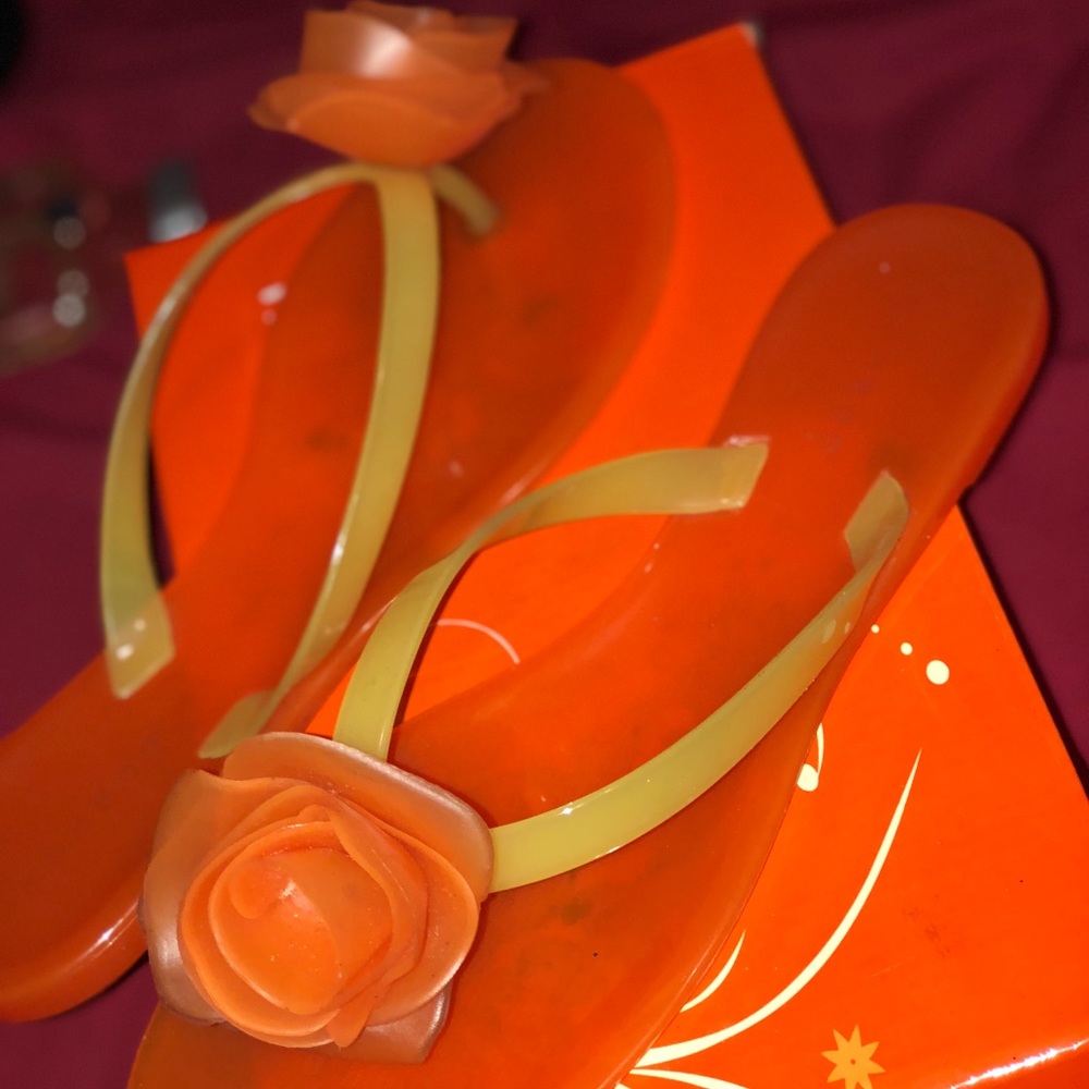 Orange Rose Sandals